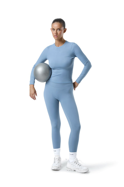 Soft Active Long Sleeve in Mid Blue