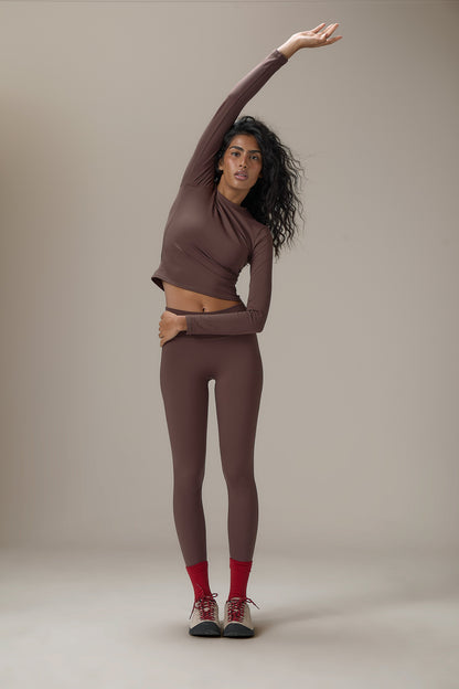 Soft Active Long Sleeve in Brown